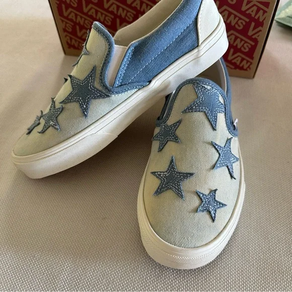Vans Classic Starry Night Denim Women's Slip On Shoes - Women’s Size 8 NWOT - Picture 5 of 8